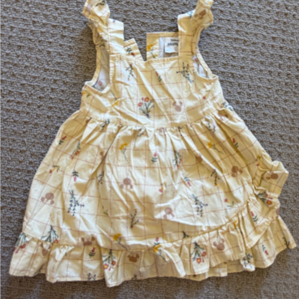 Floral Cream Disney Dress 100% Cotton
